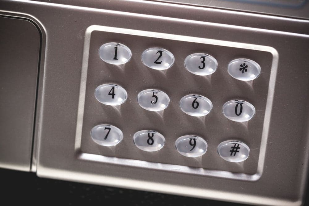 Gun safe keypad